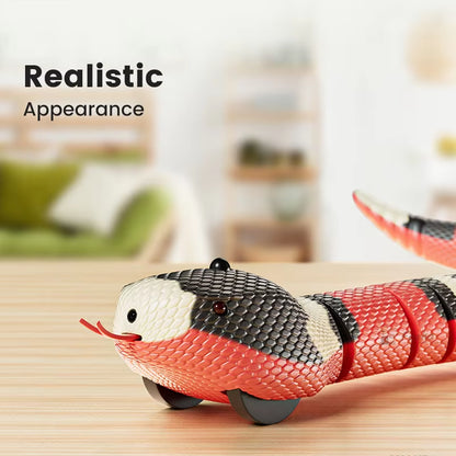 Smart Sensing Snake Cat Toys Electric Interactive Toys for Cats USB Charging Cat Accessories for Pet Dogs Game Play Toy