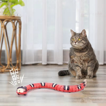 Smart Sensing Snake Cat Toys Electric Interactive Toys for Cats USB Charging Cat Accessories for Pet Dogs Game Play Toy